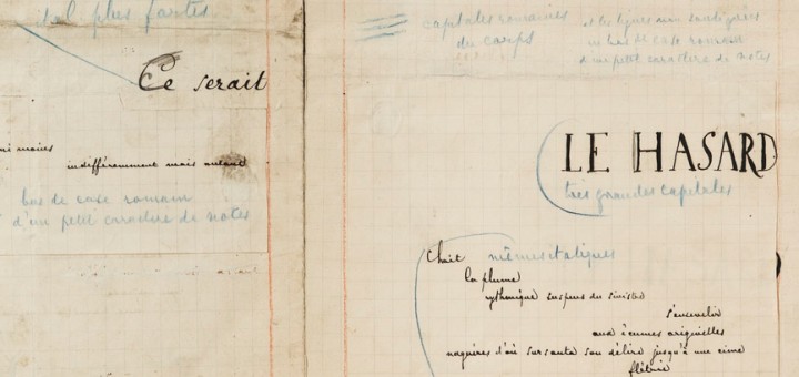 Mallarmé manuscrit un coup de dés