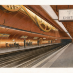 François Schuiten illustration de la station de métro Arts et Métiers Paris