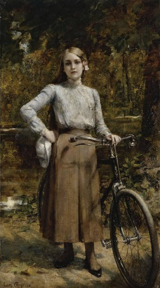 En bicyclette au Vésinet, Léon François Comerre, 1903 © Petit Palais / Roger-Viollet