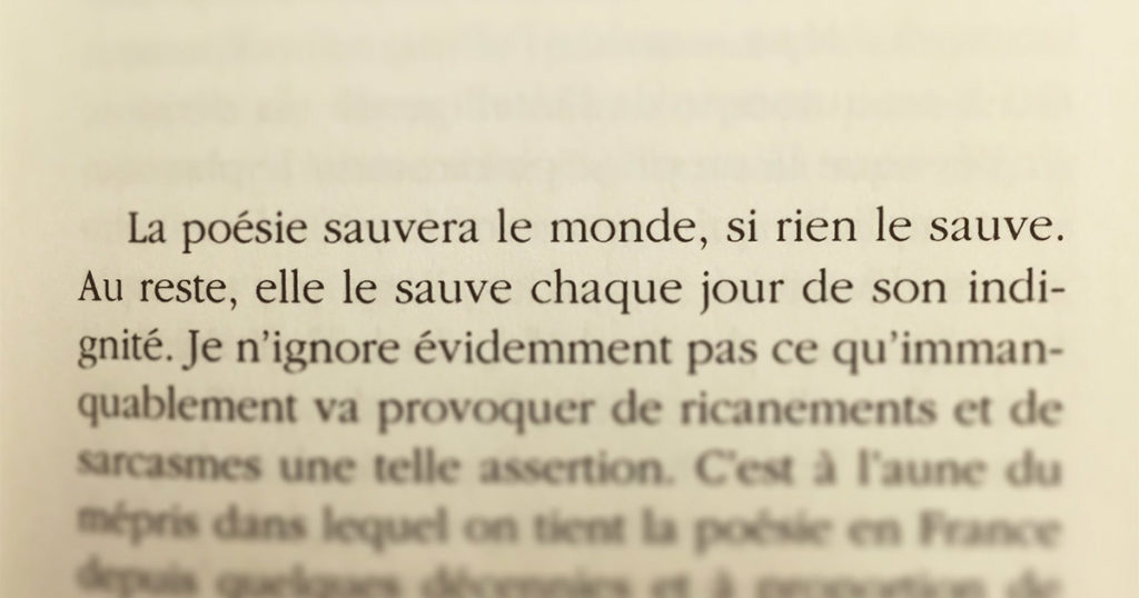 Jean-Pierre Siméon, la Poésie Sauvera le Monde
