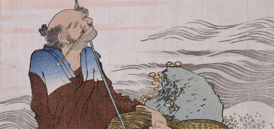 Pêcheur (Ryoshi Zu), Hokusai