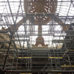 L'échafaudage au cœur du Palais de la Découverte