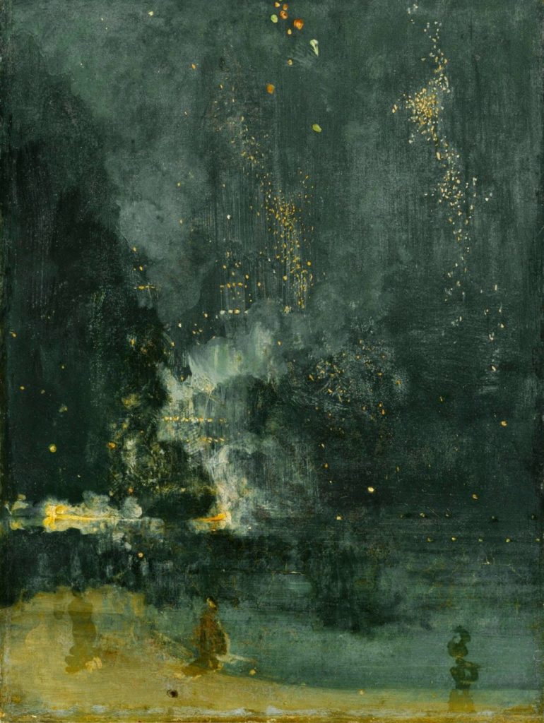 Whistler, Nocturne en noir et or la fusée qui retombe