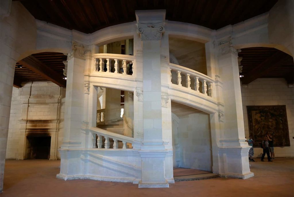 L'escalier à double révolution du château de Chambord