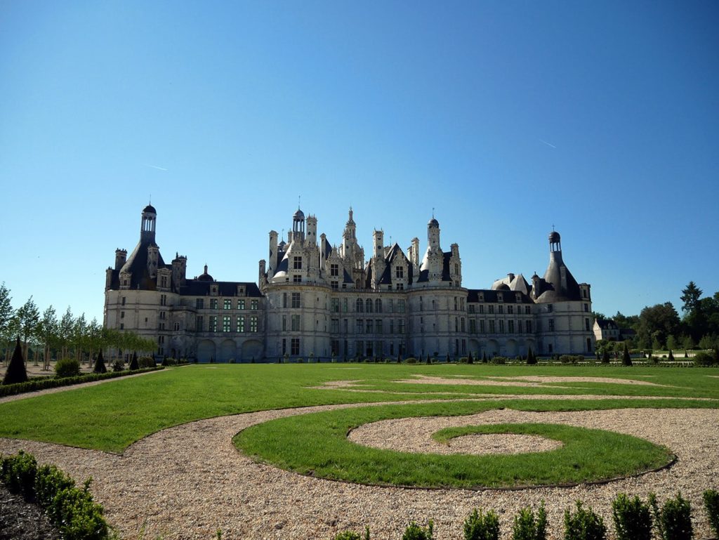 The gardens of the Chambord Castle