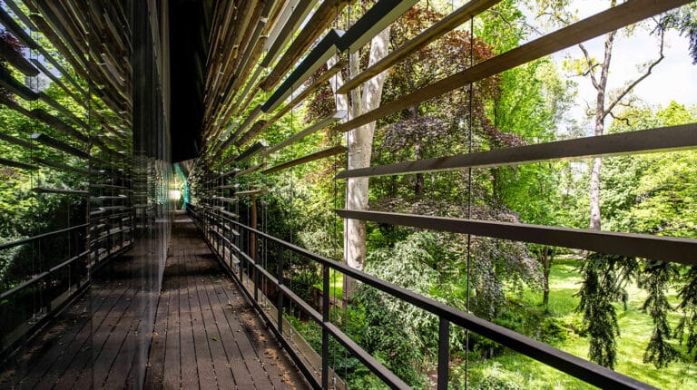 Musée départemental Albert- Kahn, nouveau bâtiment conçu par l’architecte Kengo Kuma © CD92/Olivier Ravoire