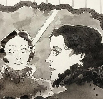 "Le fantôme" de Louise Ackermann (1813-1890), illustration par Maureen Wingrove