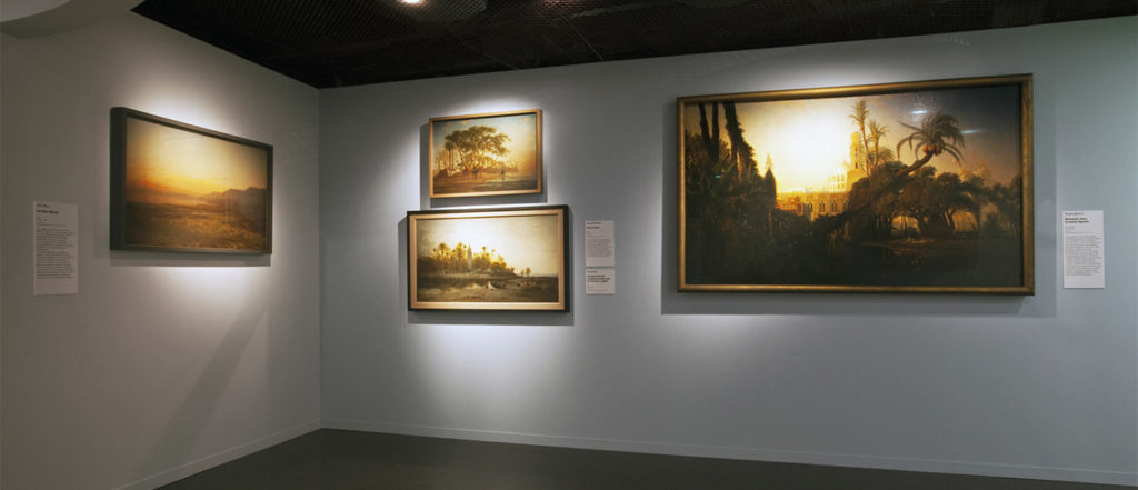 Vue de l'exposition "Peintures des lointains" © musée du quai Branly - Jacques Chirac, photo Gautier Deblonde
