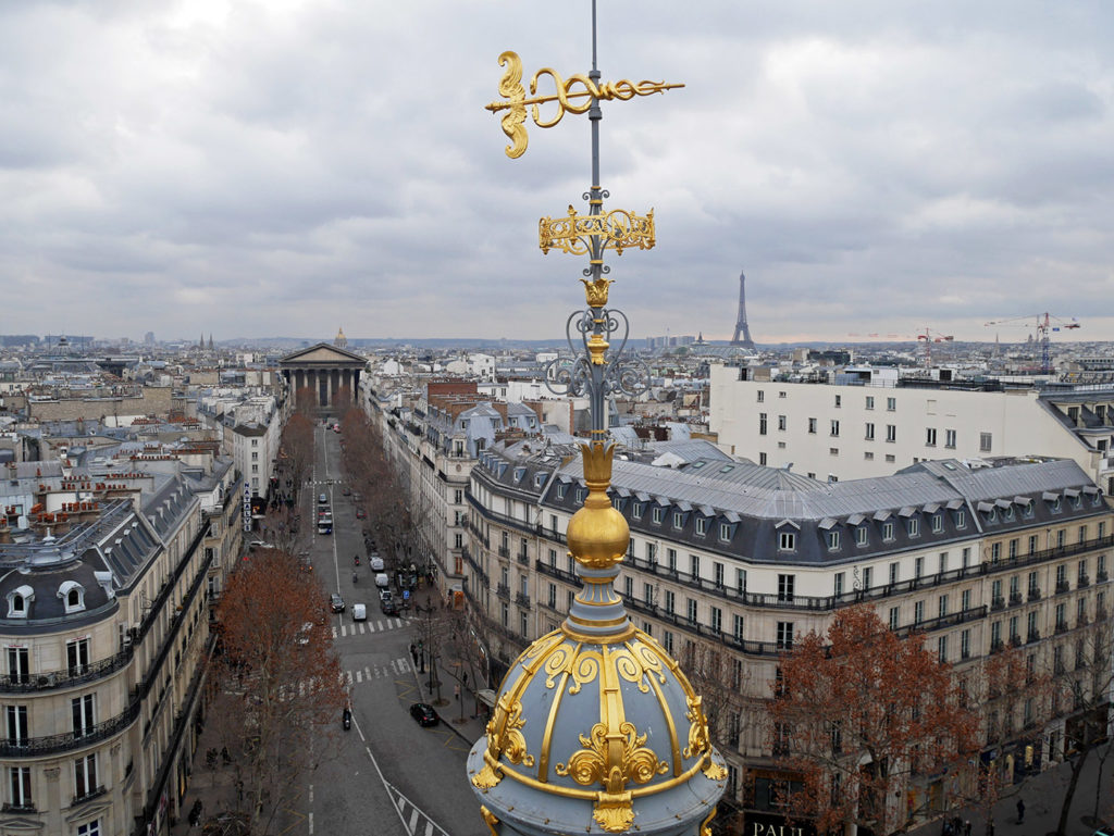 Vue sur Paris depuis la terrasse du Printemps