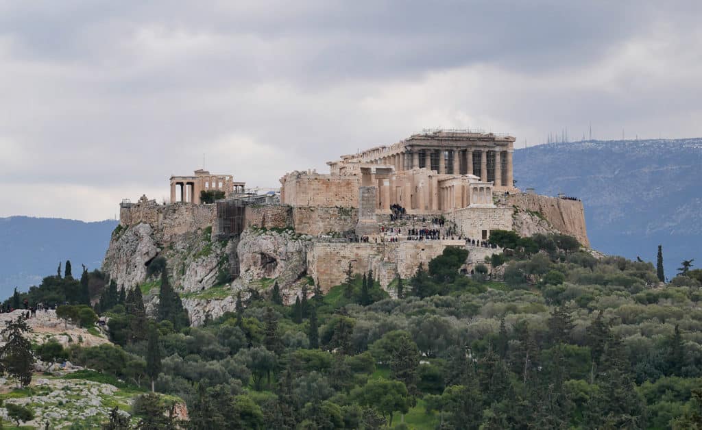 Vue sur l'acropole d'Athènes