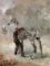 Toulouse-Lautrec, L'artilleur sellant son cheval, 1879