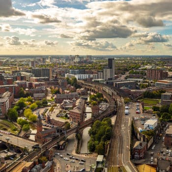 Vue aérienne de Manchester