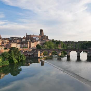 Vue sur la ville d'Albi et sur le Tarn
