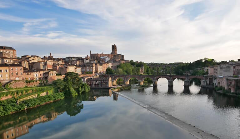 Vue sur la ville d'Albi et sur le Tarn