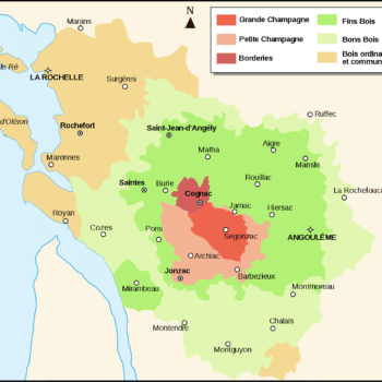 Map of Cognac Crus