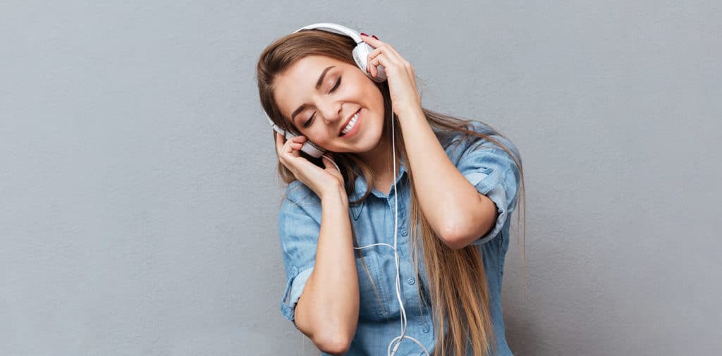 Woman listening music