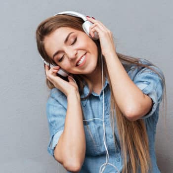 Woman listening music