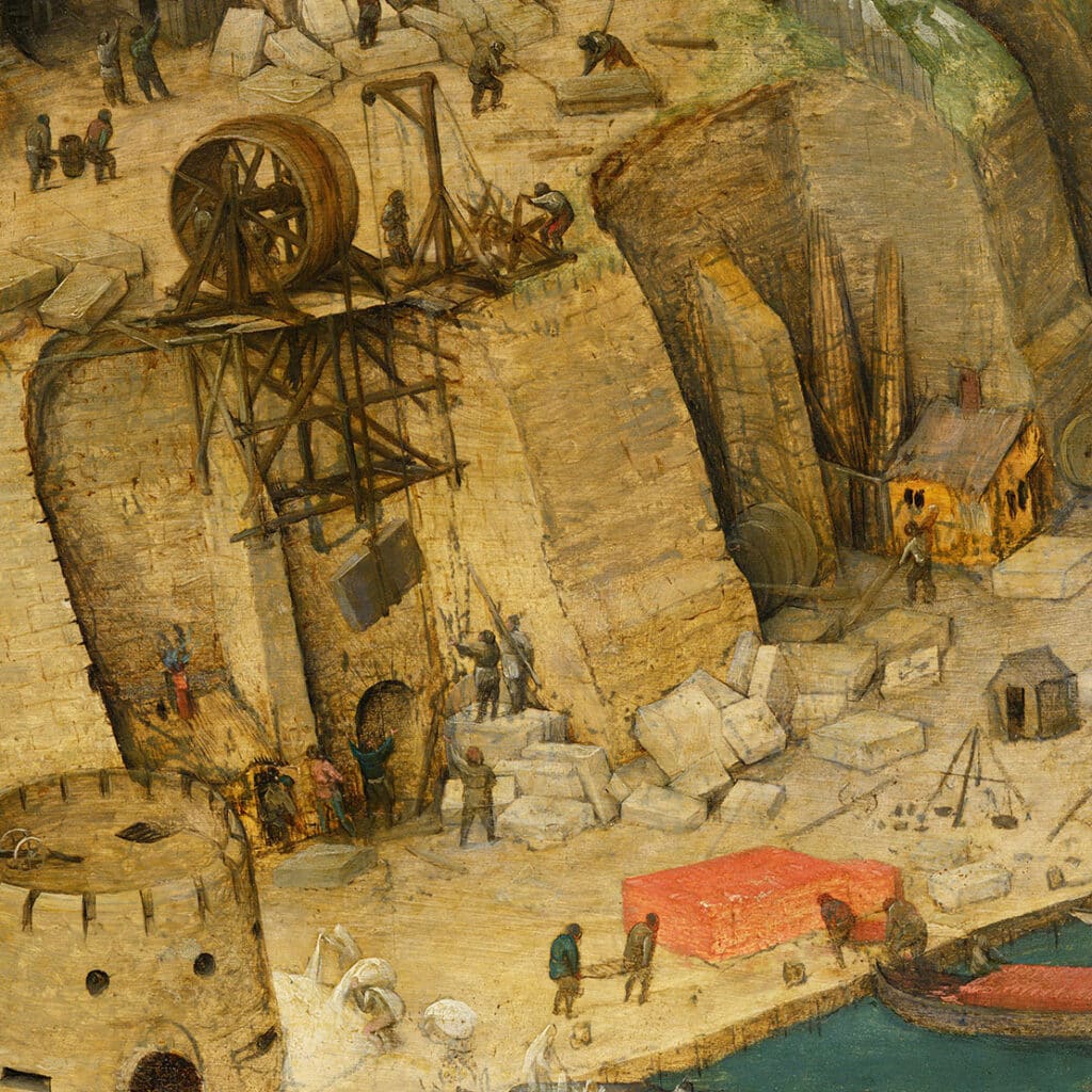 Les sens cachés de la Grande Tour de Babel de Brueghel l'ancien 3