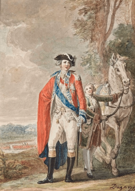 The Count of Artois in front of Bagatelle, Jean-Démosthène Dugourc