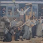 The Departure of the Infantrymen at the Paris Eastern train station: Albert Herter's tribute painting to his son 2