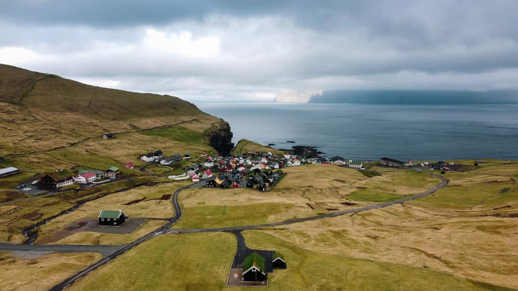 Drone view of the Faroe Islands