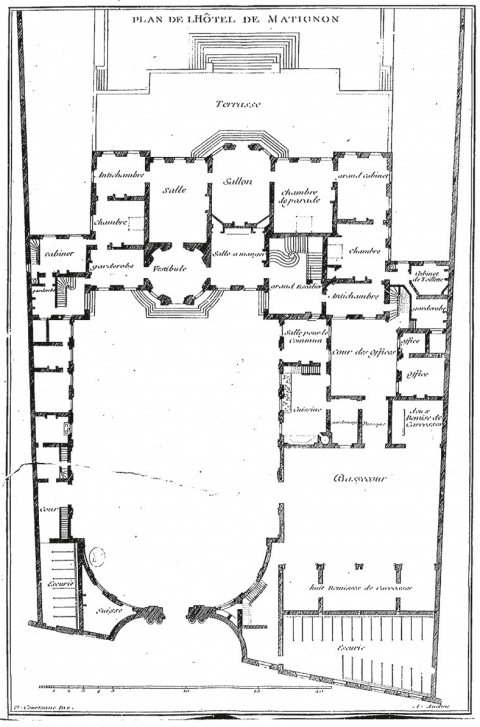 Plan de l'hôtel de Matignon