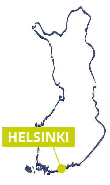 Carte Helsinki Finlande