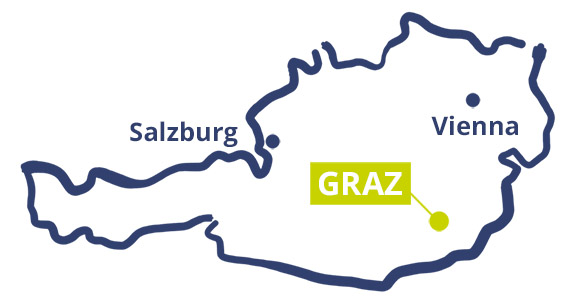 Map of Graz, Austria