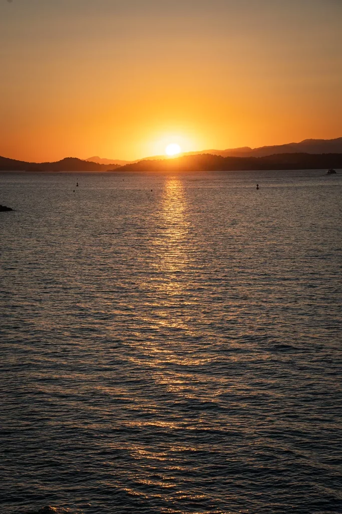 coucher de soleil à Porquerolles