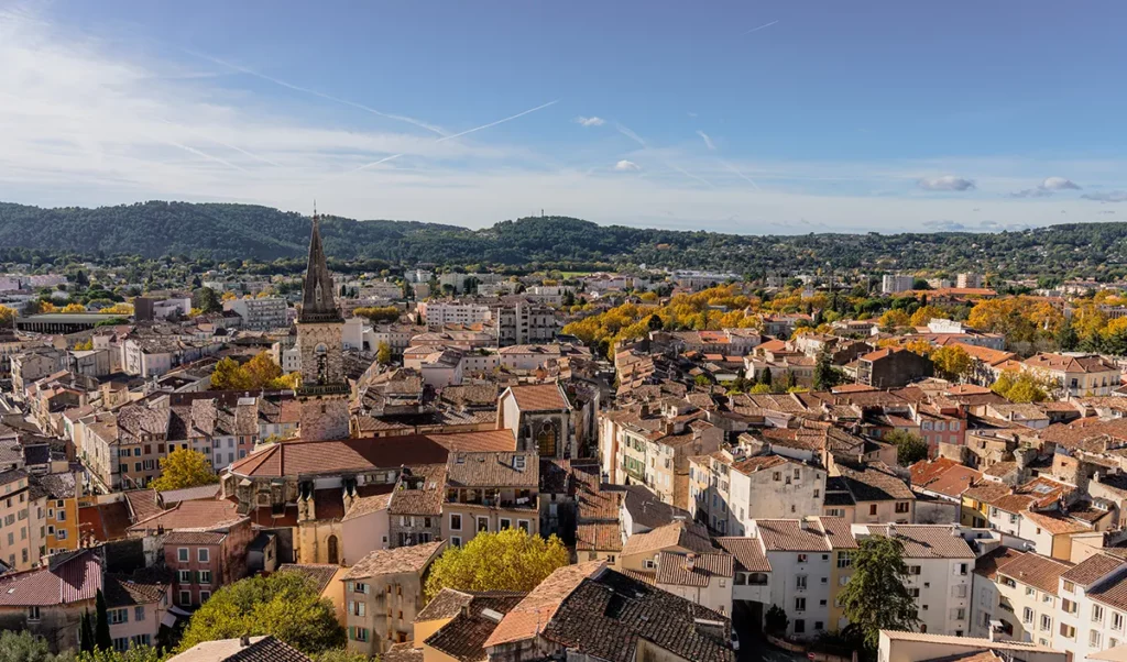 Vue sur Draguignan depuis la tour de l'Horloge