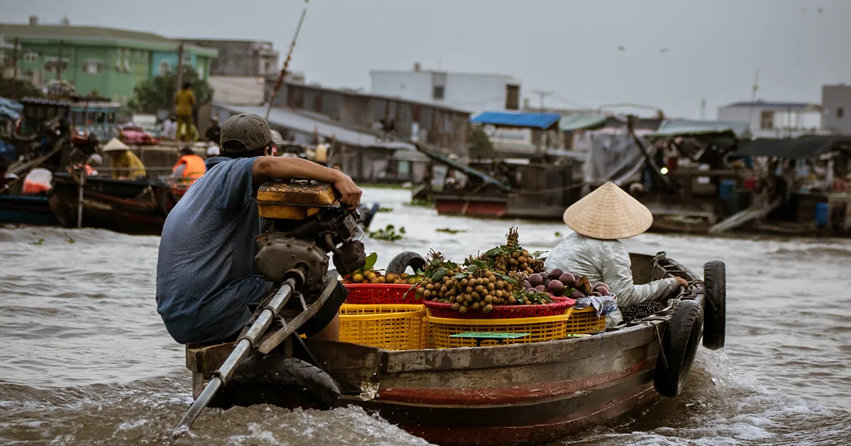 Les marchés flottants du Delta du Mékong au Vietnam