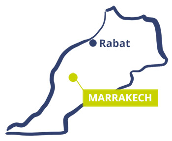 Carte de Marrakech, au Maroc