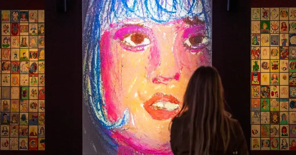 Oliver Beer's immersive exhibition at the Musée d'Art Moderne in Paris created from 3,600 children's drawings 4